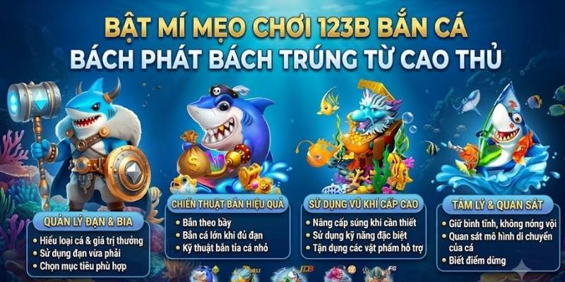 Bật mí mẹo chơi Bắn Cá 123B bách phát bách trúng từ cao thủ